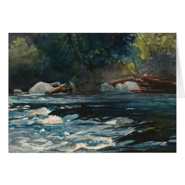 Winslow Homer - Rapids, Hudson River Hälsningskort (Framsidan Horizontal)