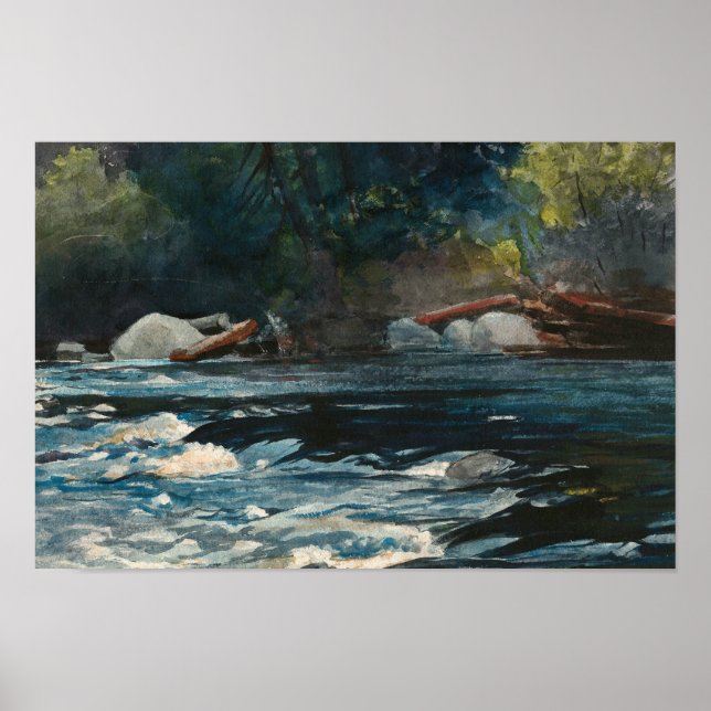 Winslow Homer - Rapids, Hudson River Poster (Framsidan)