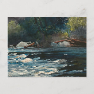 Winslow Homer - Rapids, Hudson River Vykort