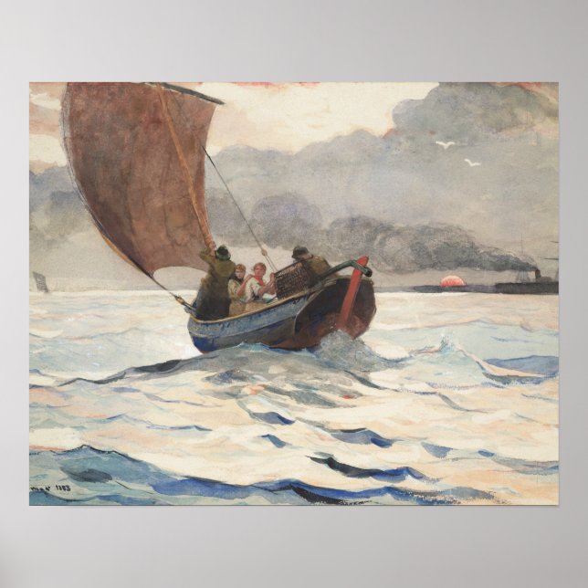 Winslow Homer - Returing FishingBoats Poster (Framsidan)
