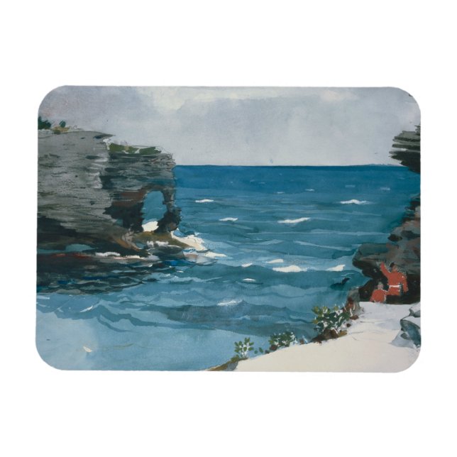 Winslow Homer - Rocky Shore, Bermuda Magnet (Horisontell)