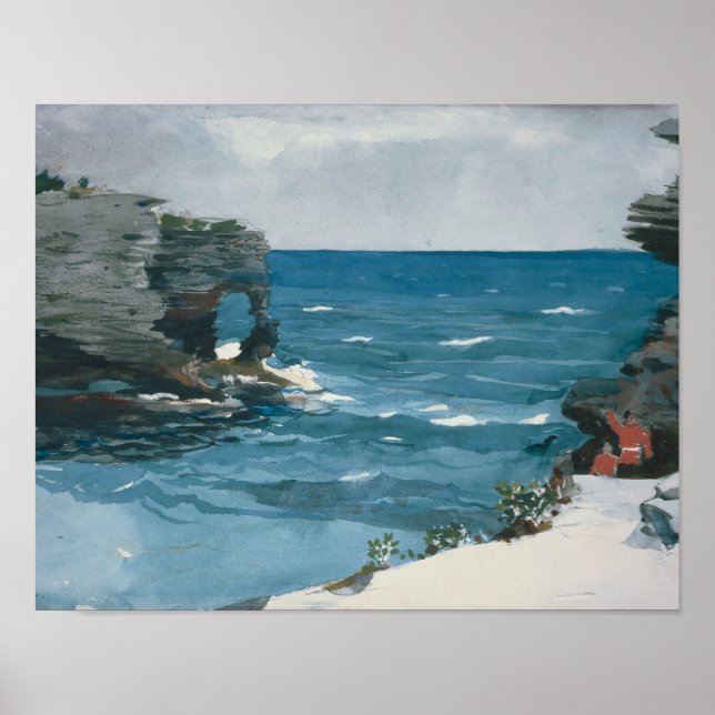 Winslow Homer - Rocky Shore, Bermuda Poster (Framsidan)