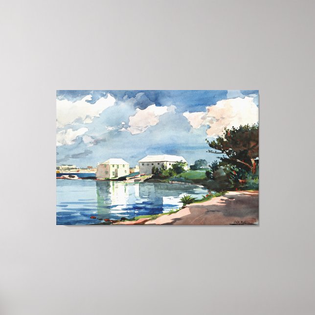 Winslow Homer, Salt Kettle, Bermuda Canvastryck (Framsida)