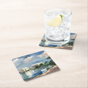 Winslow Homer, Salt Kettle, Bermuda Underlägg Papper Kvadrat