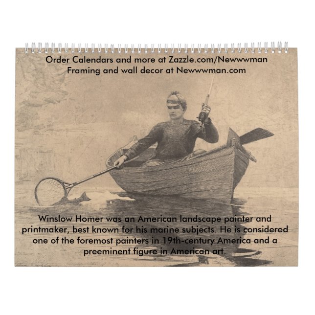 Winslow Homer samling mig Kalender (Baksida)