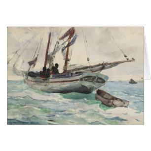 Winslow Homer - Schooner - Nassau Hälsningskort