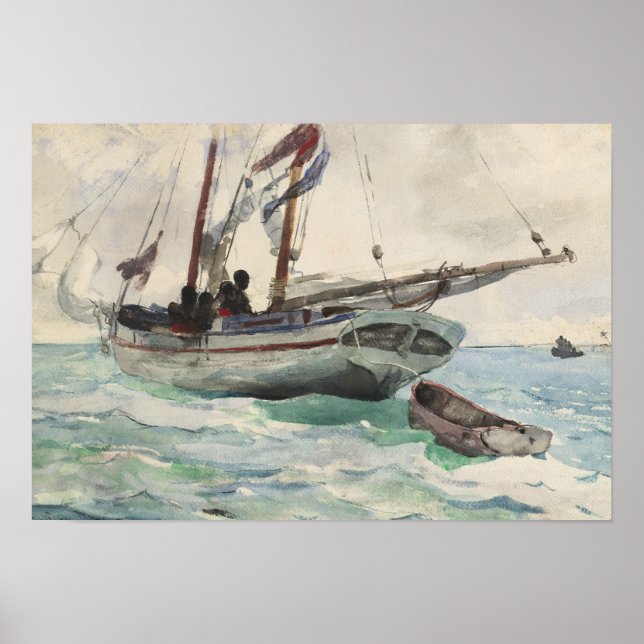 Winslow Homer - Schooner - Nassau Poster (Framsidan)