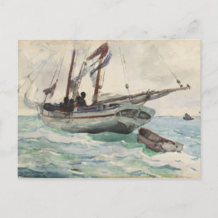 Winslow Homer - Skoner - Nassau Vykort