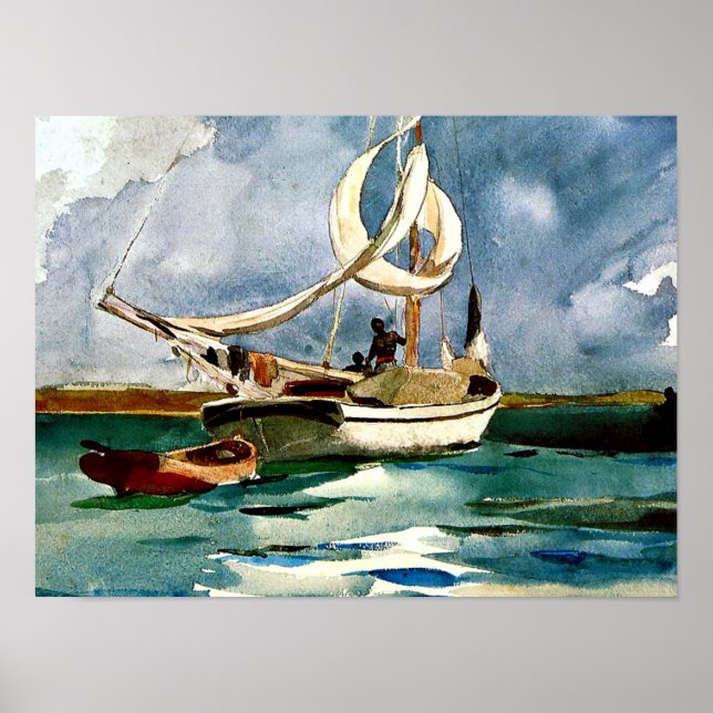Winslow Homer - Sloop, Bermuda Poster (Framsidan)