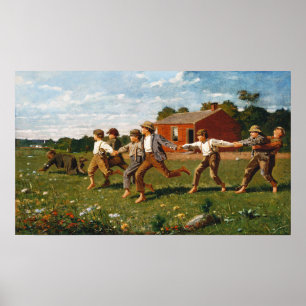 Winslow Homer Snap the Whip 1872 Amerikansk konst Poster
