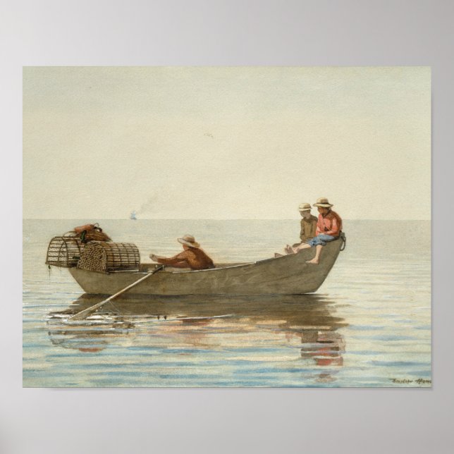 Winslow Homer - tre pojkar i en torg Poster (Framsidan)