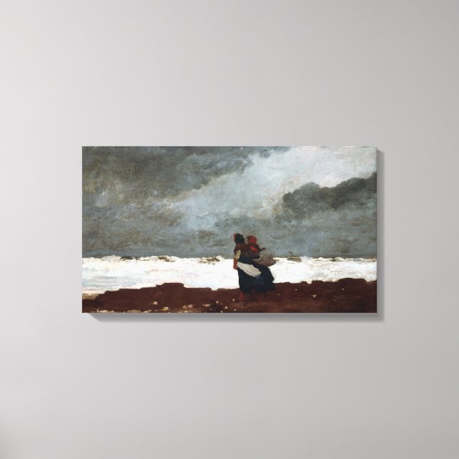 Winslow Homer Two Figurer vid Sea Canvastryck (Framsida)