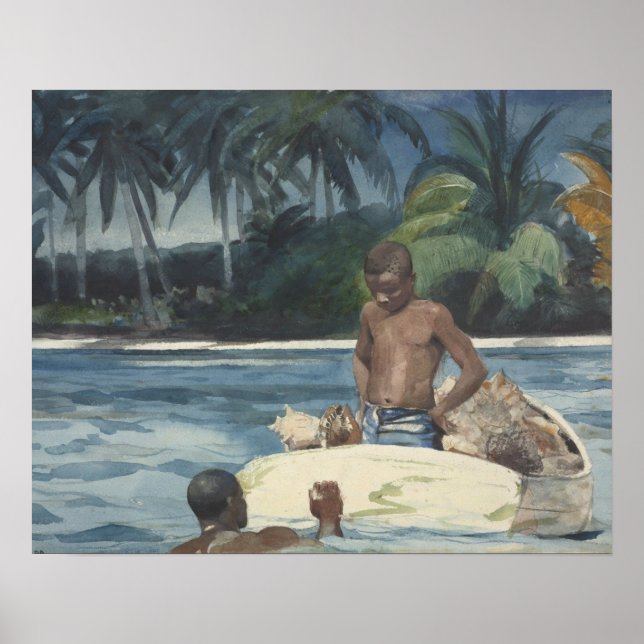 Winslow Homer - Väster India Divers Poster (Framsidan)