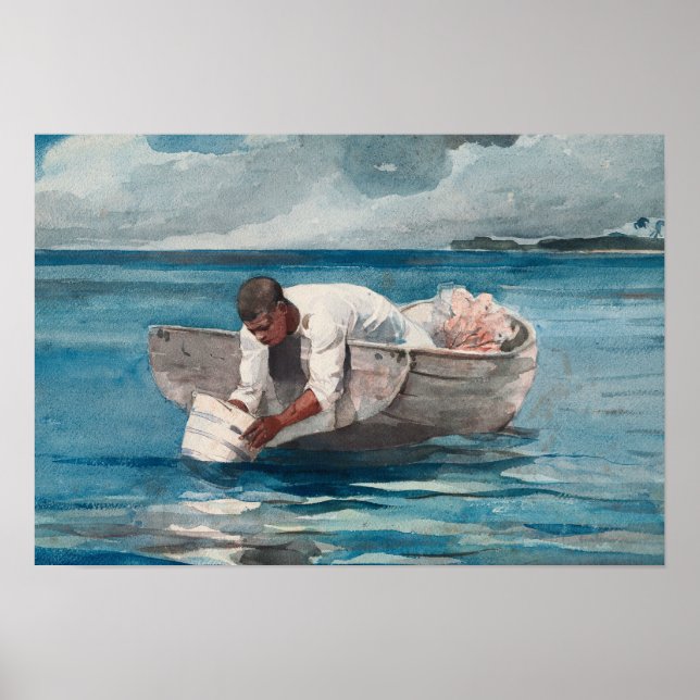 Winslow Homer - Vatten Fläkt Poster (Framsidan)