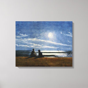 Winslow Homer vattencolor, Moonlight Canvastryck