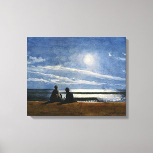 Winslow Homer vattencolor, Moonlight Canvastryck