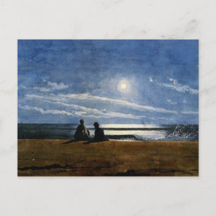 Winslow Homer vattencolor, Moonlight Vykort