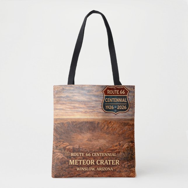 Winslow Meteor Crater Centennial Route Tygkasse (Framsida)
