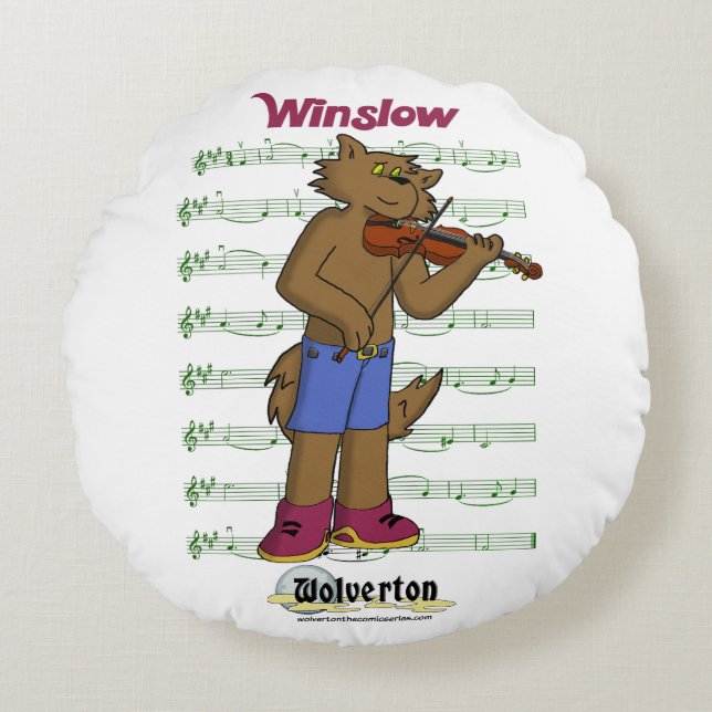 Winslow Round Throw Pillow Rund Kudde (Framsidan)