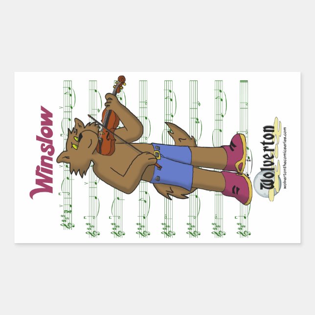 Winslow Stickers Rektangulärt Klistermärke (Framsida)