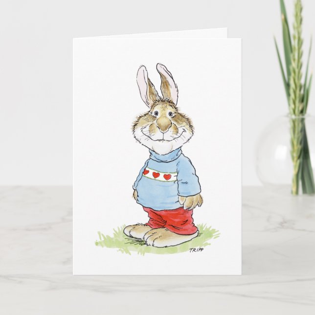 Winsome Valentine Rabbit Card Kort (Framsida)