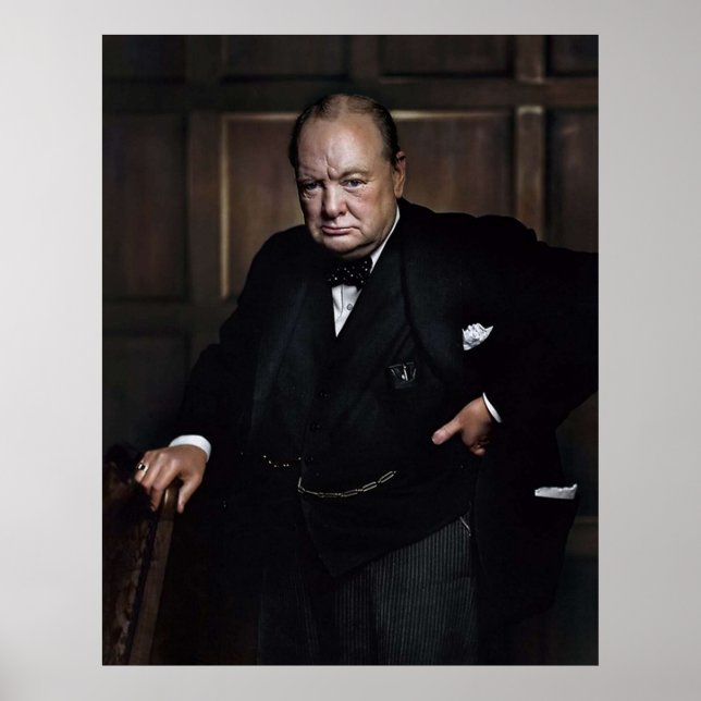 Winston Churchill 1941 av Yousuf Karsh Poster (Framsidan)