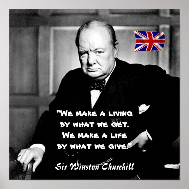 Winston Churchill - A Living vs A Life Poster (Framsidan)