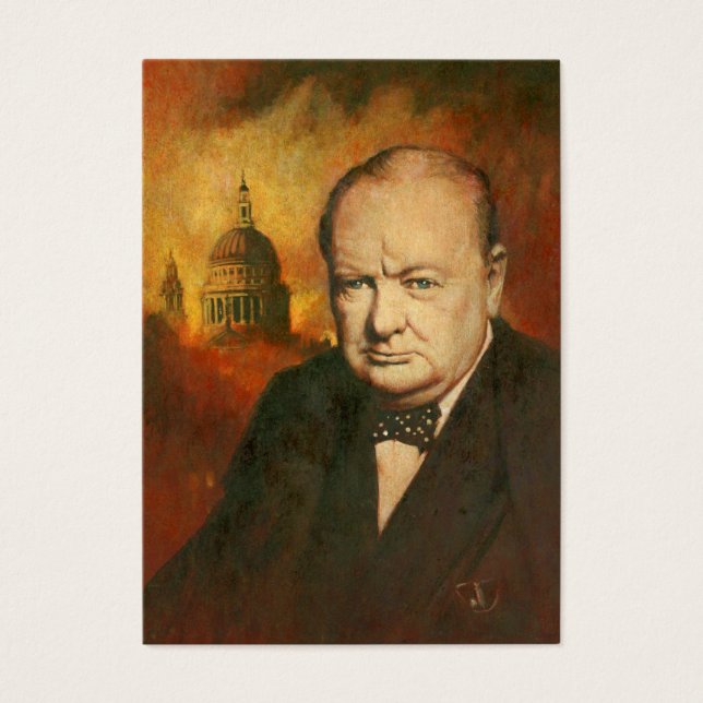 Winston Churchill ACEO-Affärskort Visitkort (Framsidan)