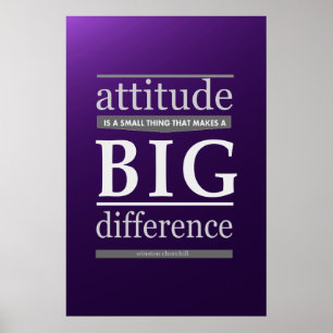 Winston Churchill-attityd liten stor skillnad Poster
