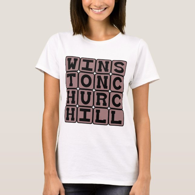 Winston Churchill, brittisk politiker T Shirt (Framsida)