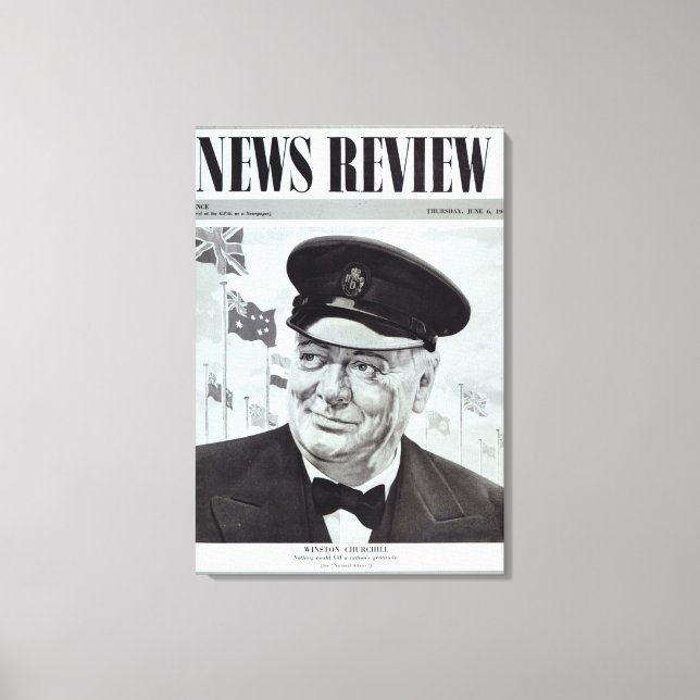 Winston Churchill Canvastryck (Framsida)