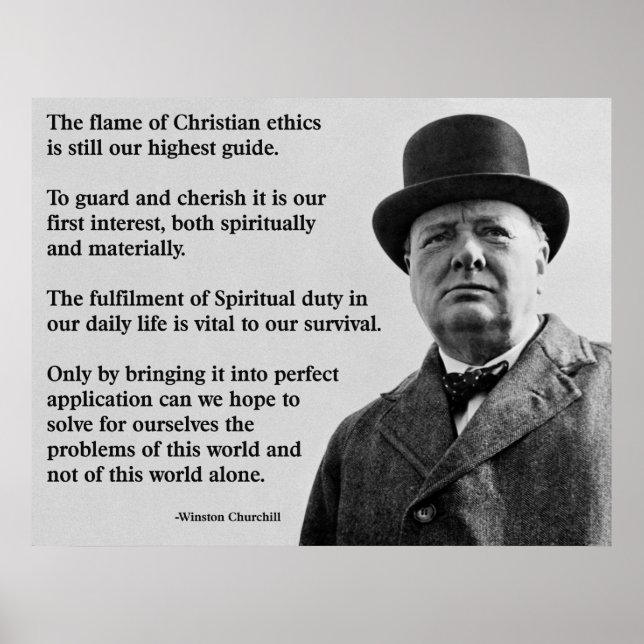 Winston Churchill Christian Poster (Framsidan)