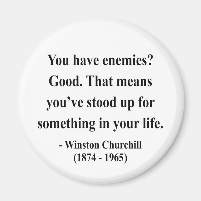 Winston Churchill-citat 3a Magnet (Framsidan)