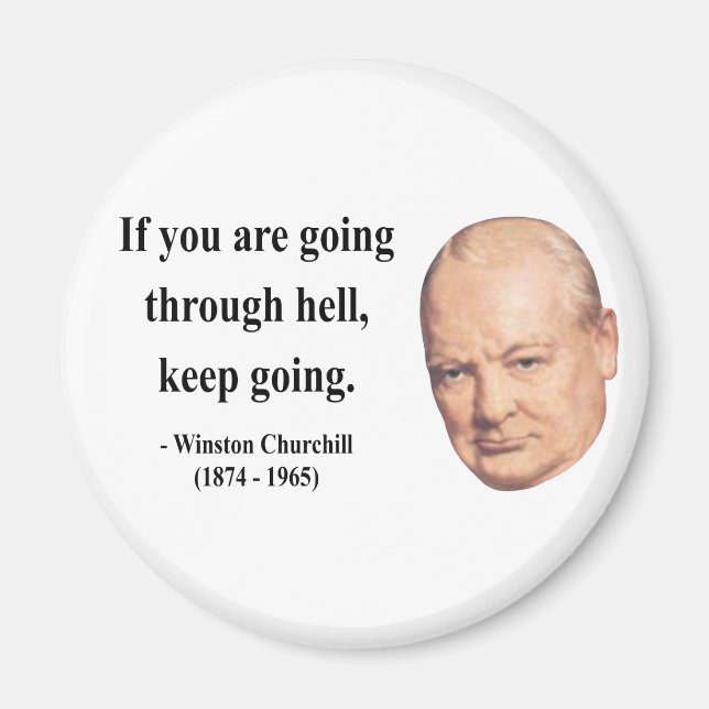 Winston Churchill-citat 4b Magnet (Framsidan)