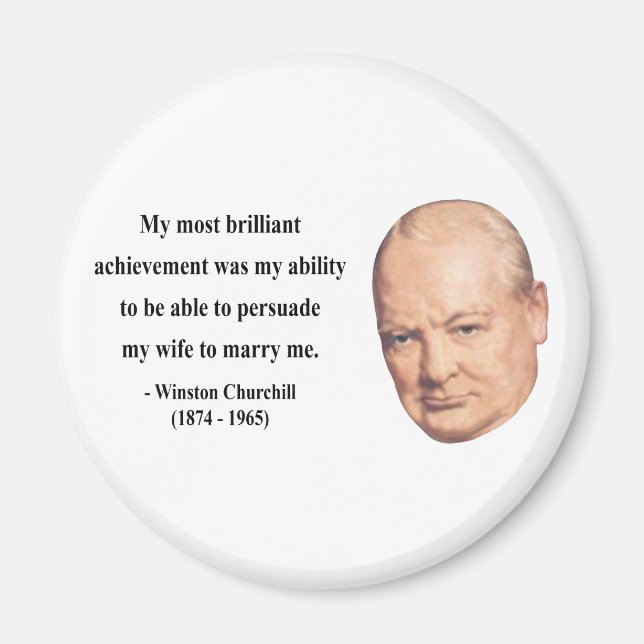 Winston Churchill-citat 6b Magnet (Framsidan)