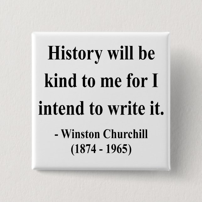Winston Churchill-citat 7a Knapp (Framsida)