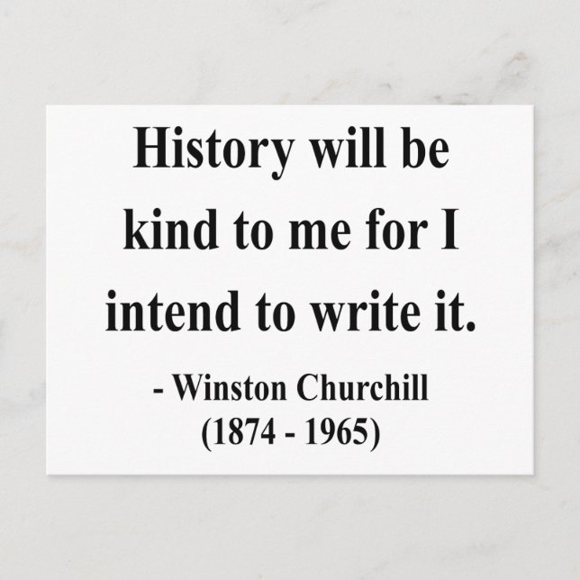 Winston Churchill-citat 7a Vykort (Framsida)
