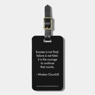 Winston Churchill Citat; Framgång Bagagebricka