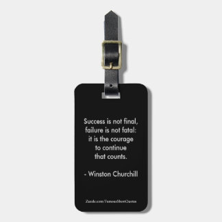Winston Churchill Citat; Framgång Bagagebricka