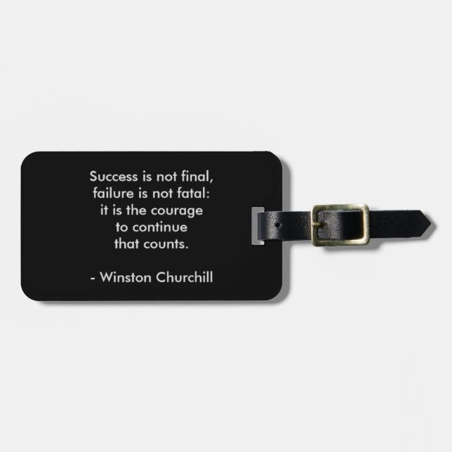 Winston Churchill Citat; Framgång Bagagebricka (Horisontell Framsida)