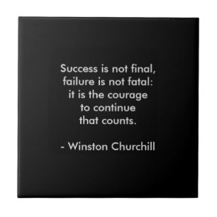 Winston Churchill Citat; Framgång Kakelplatta