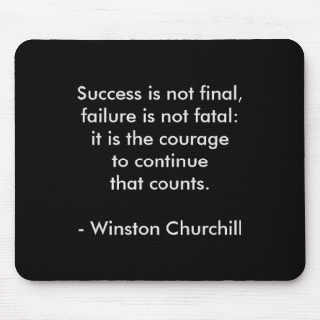 Winston Churchill Citat; Framgång Musmatta (Framsidan)