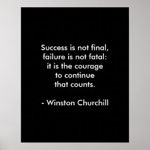 Winston Churchill Citat; Framgång Poster