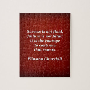 Winston Churchill Citat; Framgång Pussel