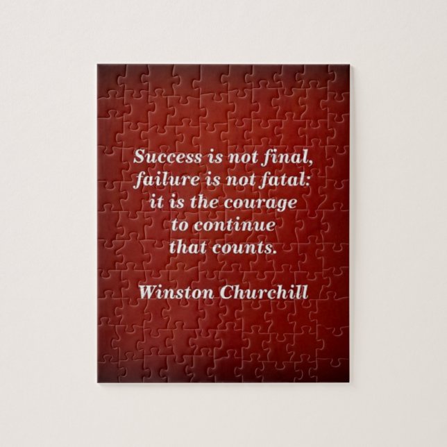 Winston Churchill Citat; Framgång Pussel (Vertikal)