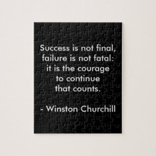Winston Churchill Citat; Framgång Pussel
