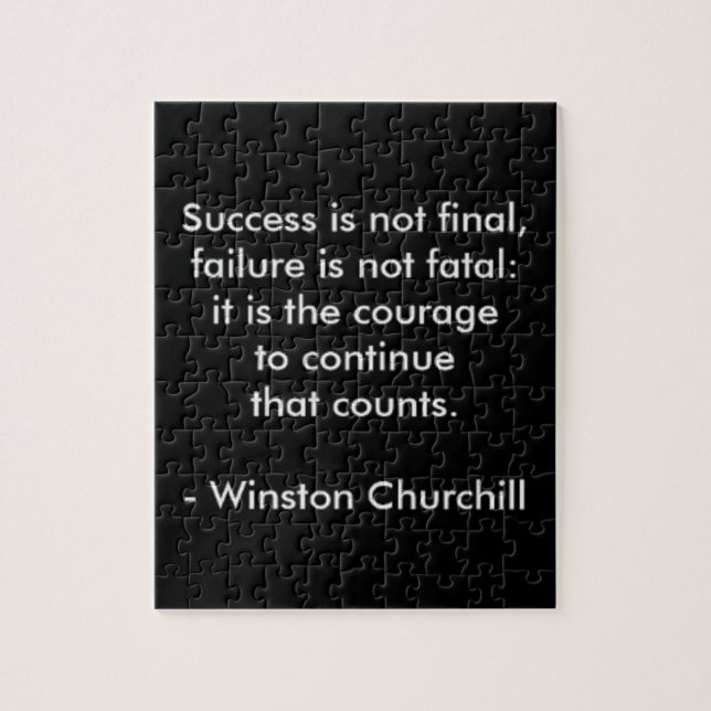 Winston Churchill Citat; Framgång Pussel (Vertikal)