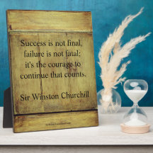 Winston Churchill-citat; Framgång Vintage Åldrad T