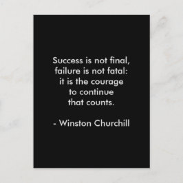 Winston Churchill-citat; Framgång Vykort