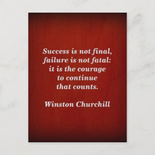Winston Churchill Citat; Framgång Vykort